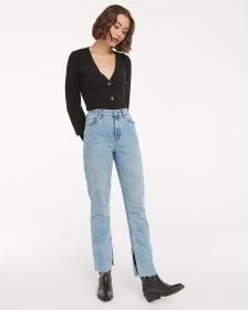 Super High-Rise Straight-Leg Jean with Side Slits