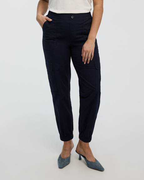 Poplin Jogger with Cargo Pockets - Tall