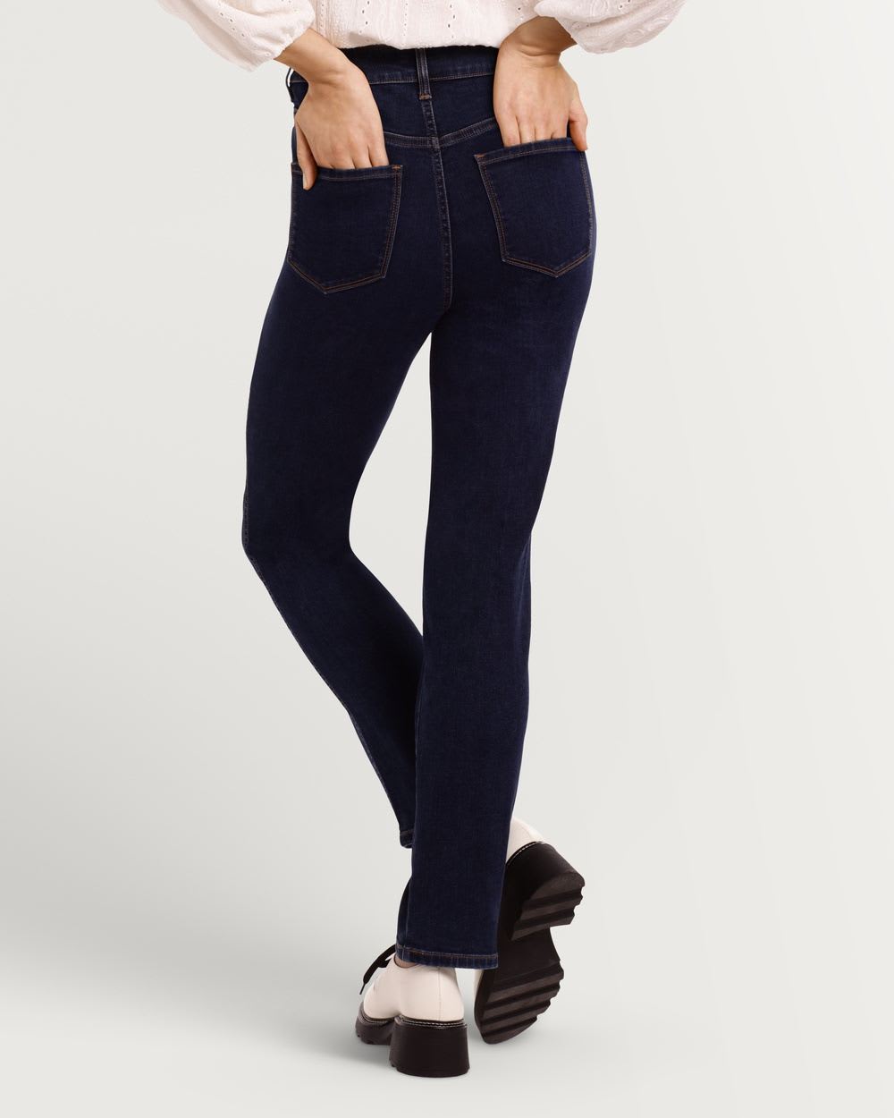 Curvy Super High Rise Slim Front Yoke Jeans - Petite