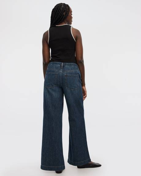 Wide-Leg Mid-Rise Jean with Drawstring - Tall