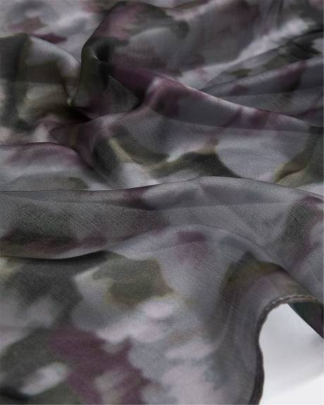 Square Scarf with Floral Print