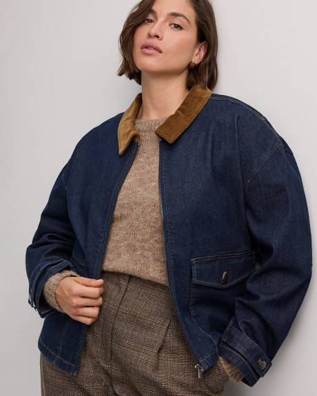 Veste style grange en denim