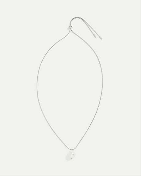 Toggle Necklace with Pearl Pendant