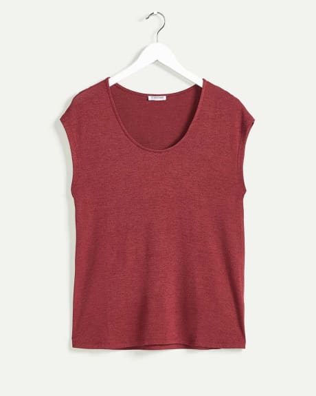 V-Neck Solid Tee - Petite