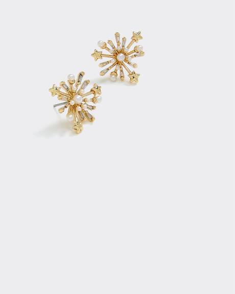 Starburst Earrings with Pearls