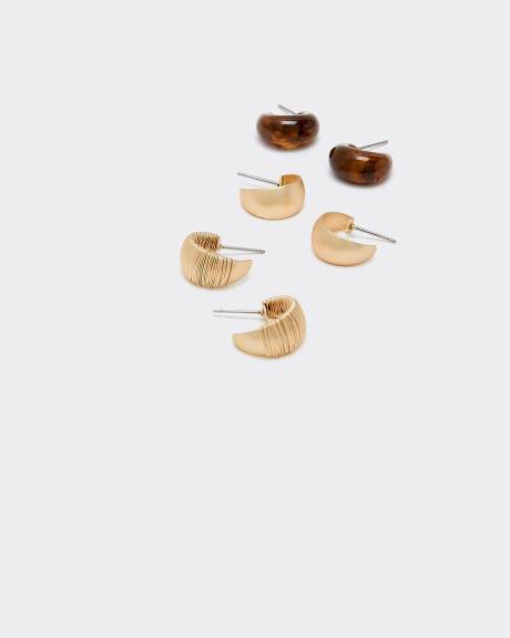 Anneaux mats - 3 paires