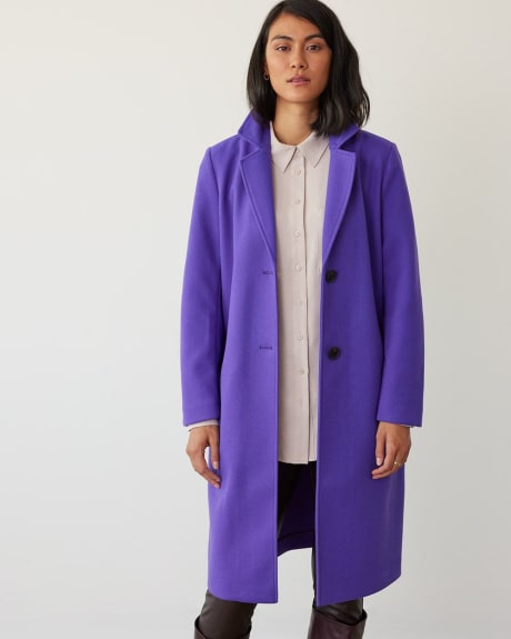 Long Coat with Two-Button Closure