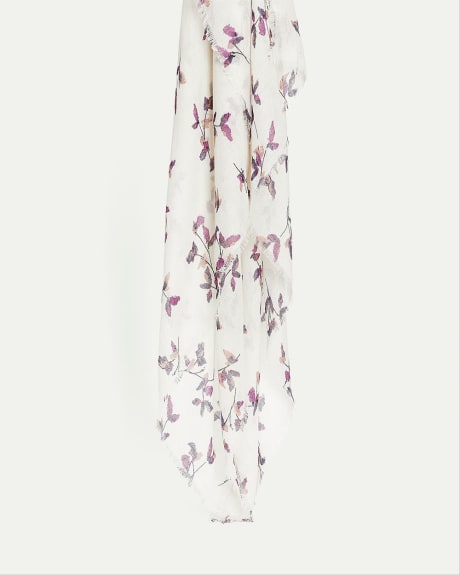 Scarf with Ditsy Floral Pattern