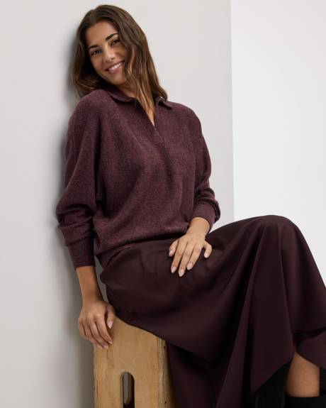 Pull à manches longues et col polo