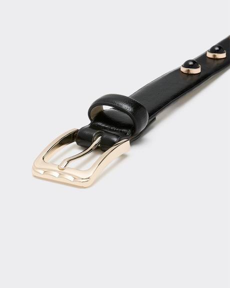 Ceinture en faux cuir à clous
