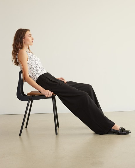 Wide-Leg Pant with Pintuck Details, The Modern Stretch - Petite
