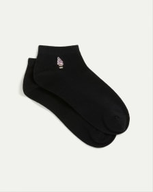 Cotton Anklet Socks with Ice Cream Cone at Hem