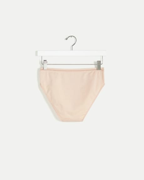 Cotton High Waist Panty with Mesh & Lace