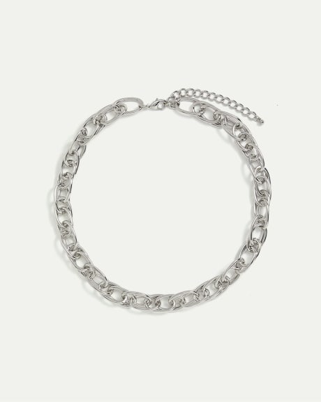 Large Interlocked Oval Link Necklace