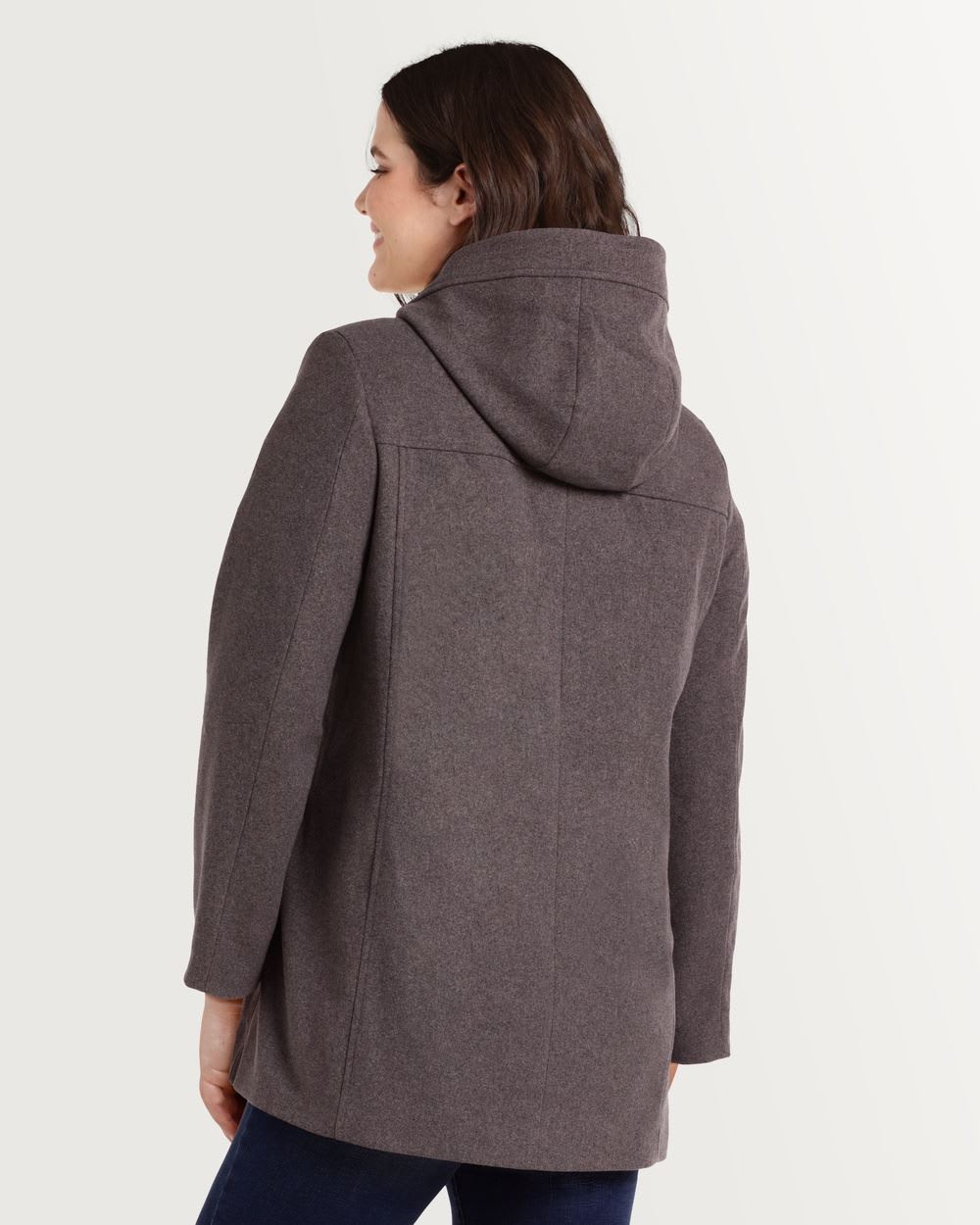 Hooded Wool Twill Jacket
