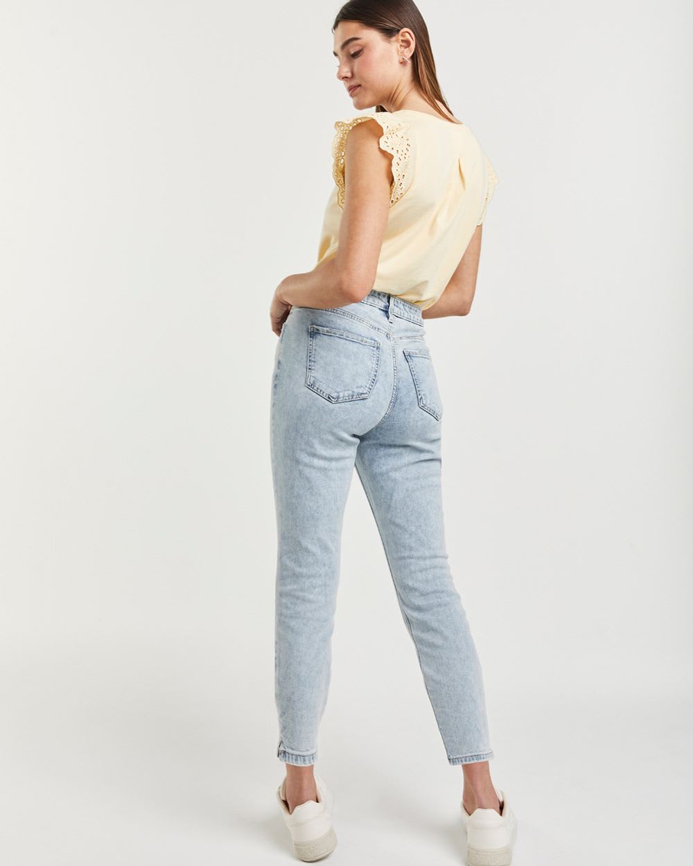 Light Wash High Rise Cropped Skinny Jeans The Signature Soft
