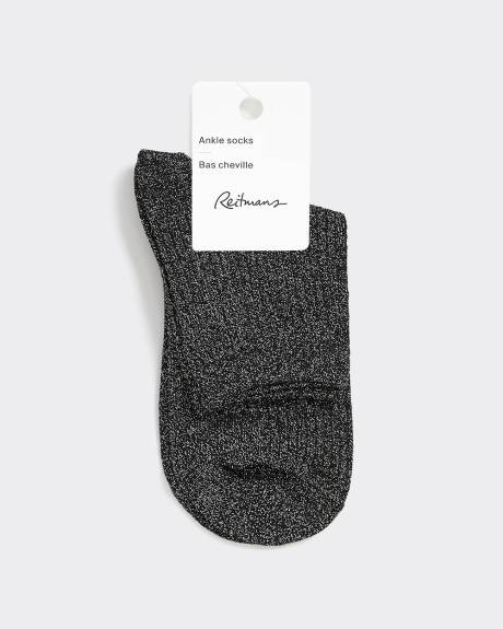 Bas cheville en coton scintillant