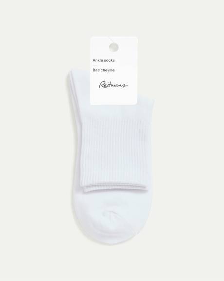 Bas cheville en coton c&ocirc;tel&eacute;