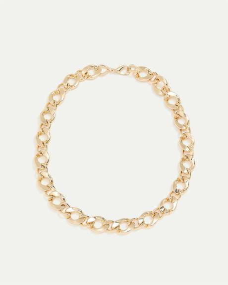 Collier court à chaîne gourmette