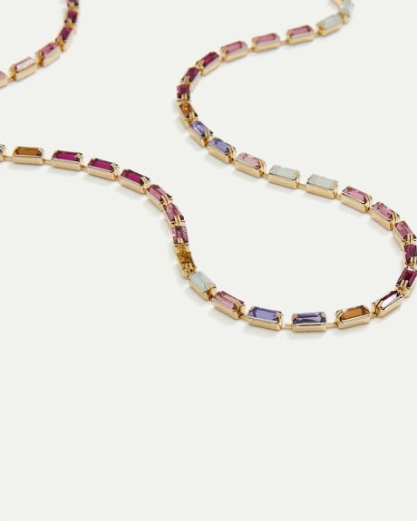 Double Layer Multicoloured Jewel Necklace