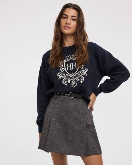 Mini jupe-short plissée