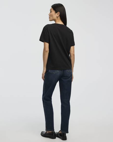 T-shirt &agrave; col rond