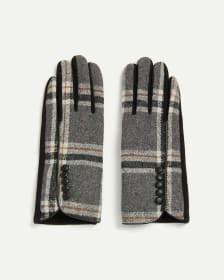 Plaid Technical Knit Gloves