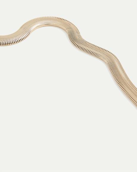 Short Herringbone-Chain Necklace