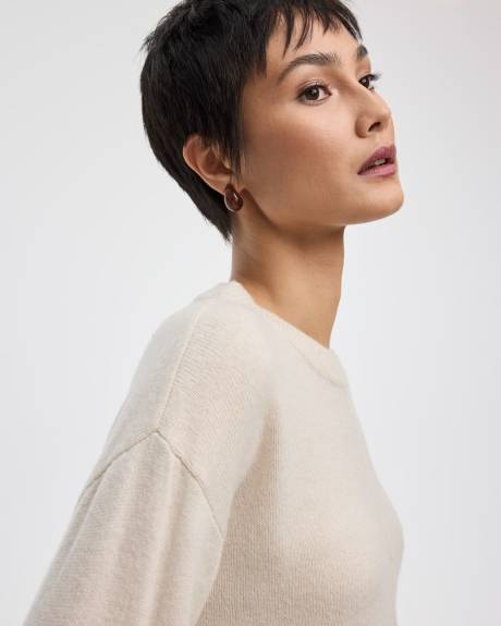 Pull à col rond en mélange de cachemire