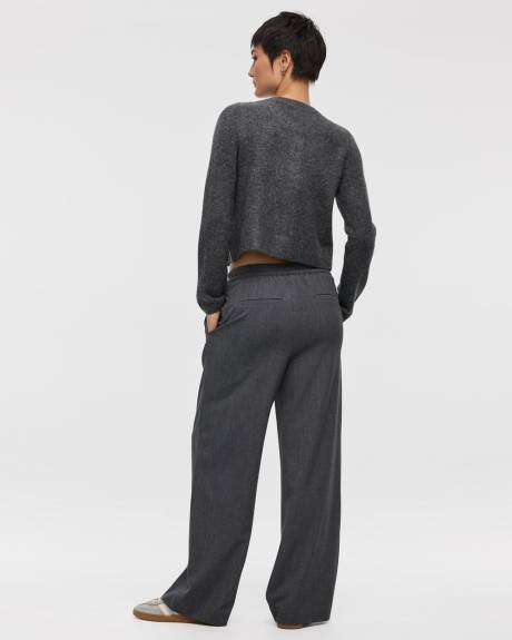 Cardigan à manches longues et col rond à motif de losanges