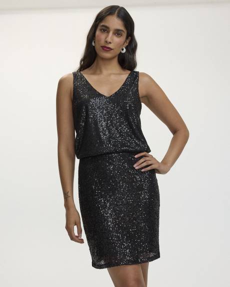 Mini jupe coupe A à paillettes