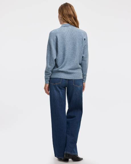 Pull à manches longues et col polo