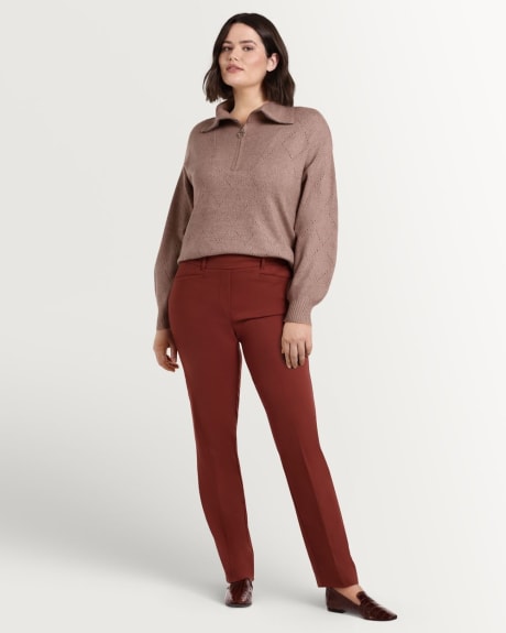High Rise Textured Straight Leg Pant The Iconic - Petite