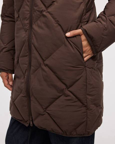 Long Hooded Puffer Jacket