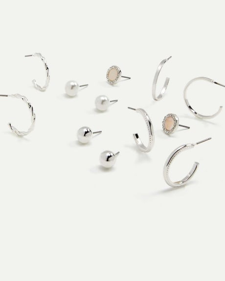 Boutons d'oreilles et anneaux – Paquet de 6