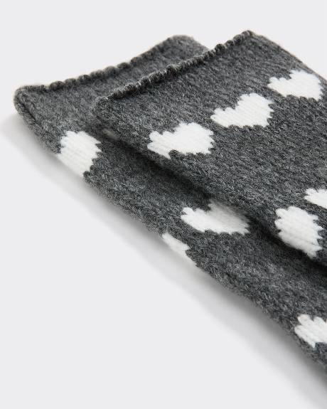 Bas d'hiver avec coeurs