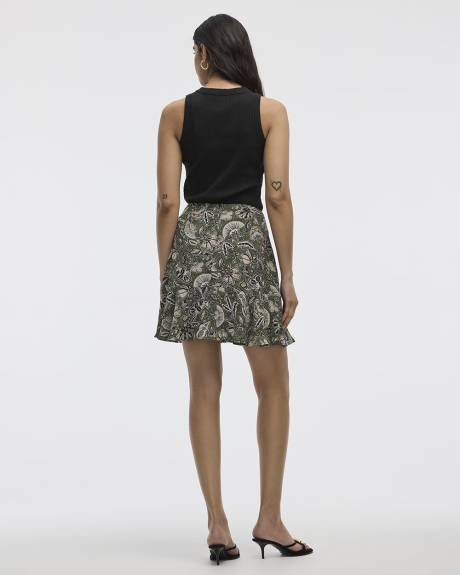 Mini Skirt with Ruffled Hem