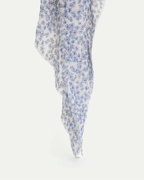 Scarf with Ditsy Floral Pattern