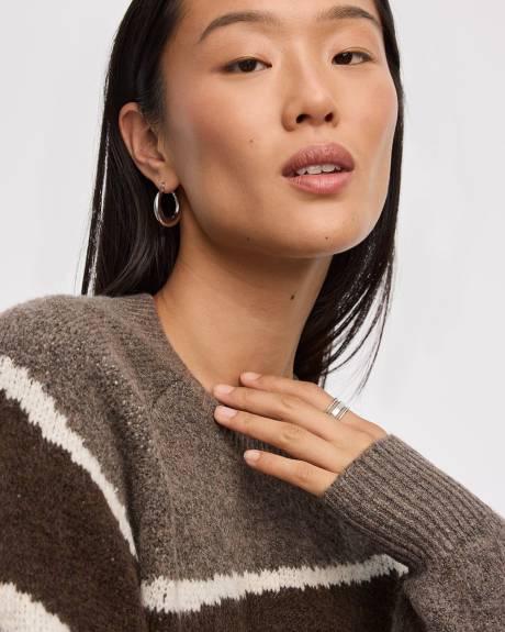 PlushSoft Crew-Neck Sweater Dress