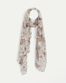 Scarf with Paisley Floral Pattern
