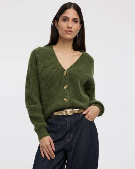 Cardigan ample à manches longues et col V