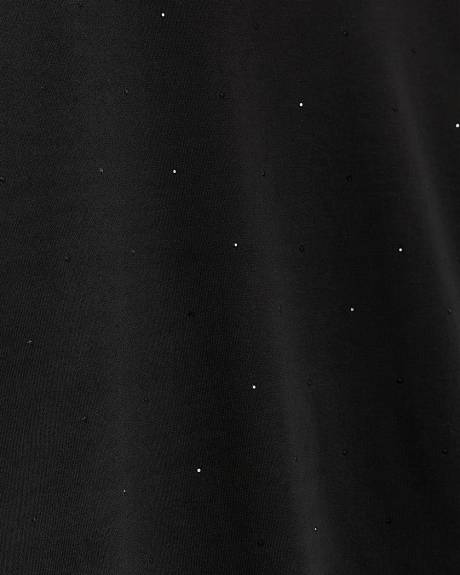 Pull à col rond avec strass