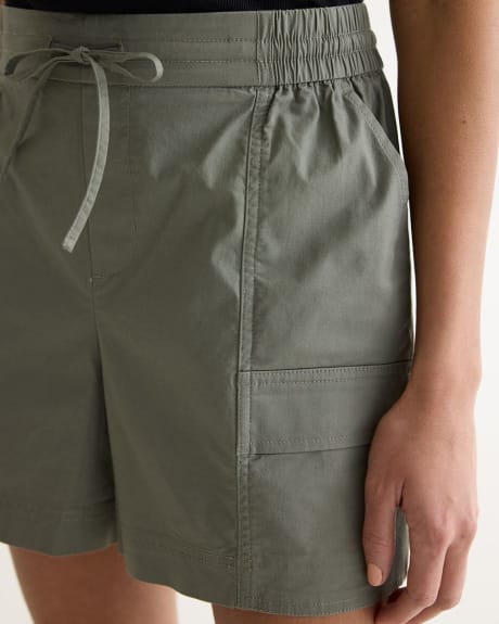 Poplin Shorts with Cargo Pockets