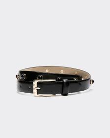Faux Leather Belt with Studs