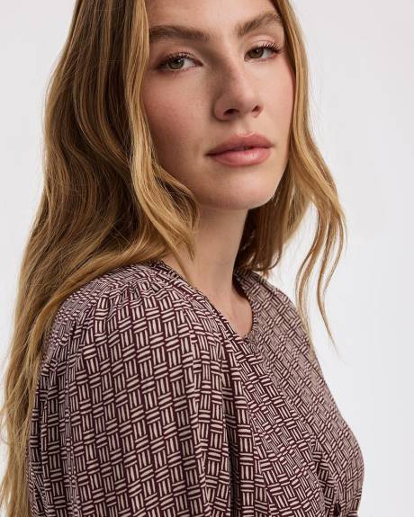 Blouse à manches longues et col rond