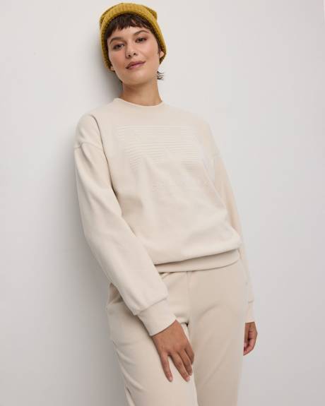 Long-Sleeve Crew-Neck Polar Fleece Sweater - Hyba