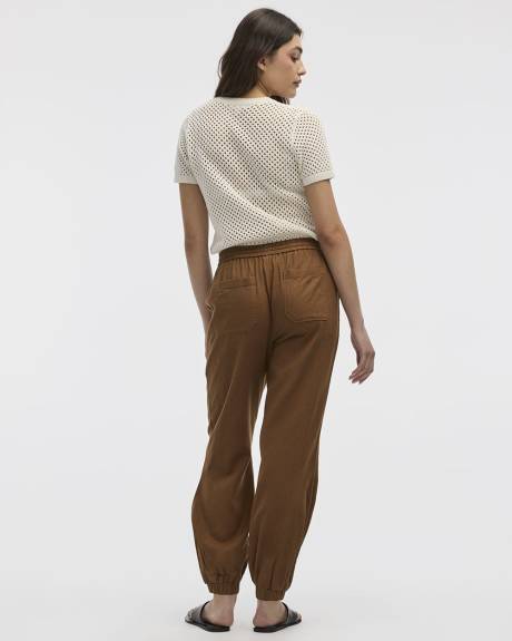 Pantalon jogger en mélange de lin - Long