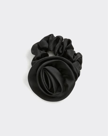 Satin Scrunchie with Flower