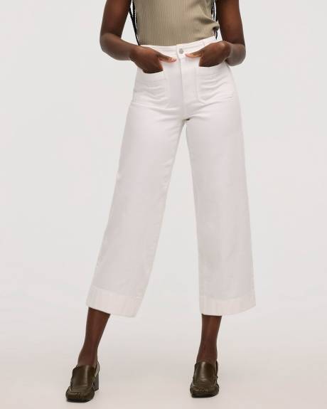 Wide-Leg High-Rise Cropped Jeans