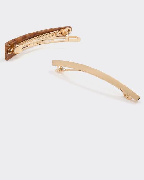 Resin Barrettes - Set of 2